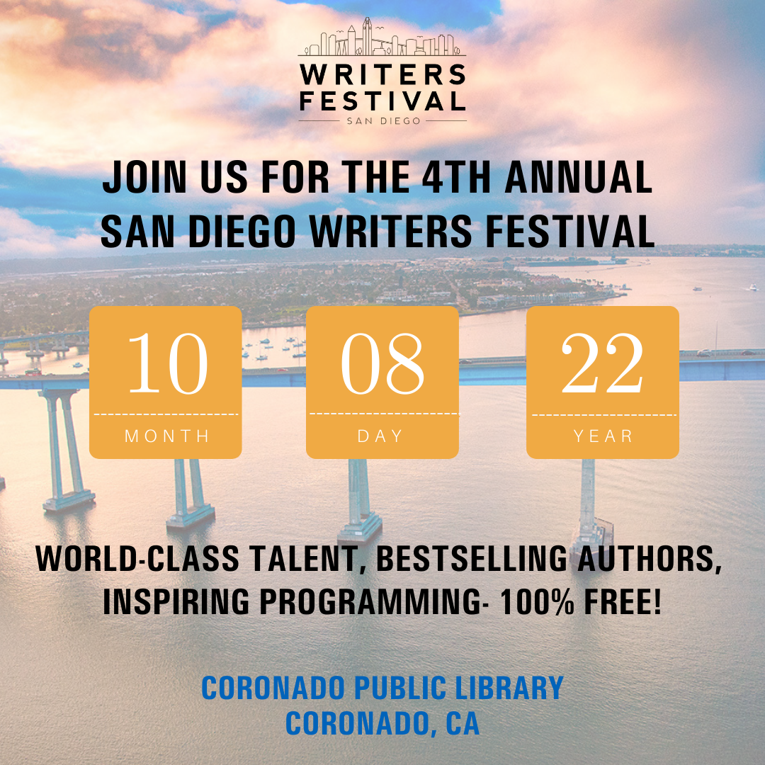 Join us for the 4th Annual San Diego Writers Festival October 8, 2022